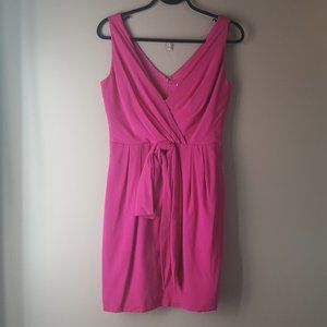 Jill Stuart Silk Pink Fuchsia Sleeveless Formal Dress with Pockets, Size 8